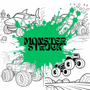Kleurplaat Monstertruck