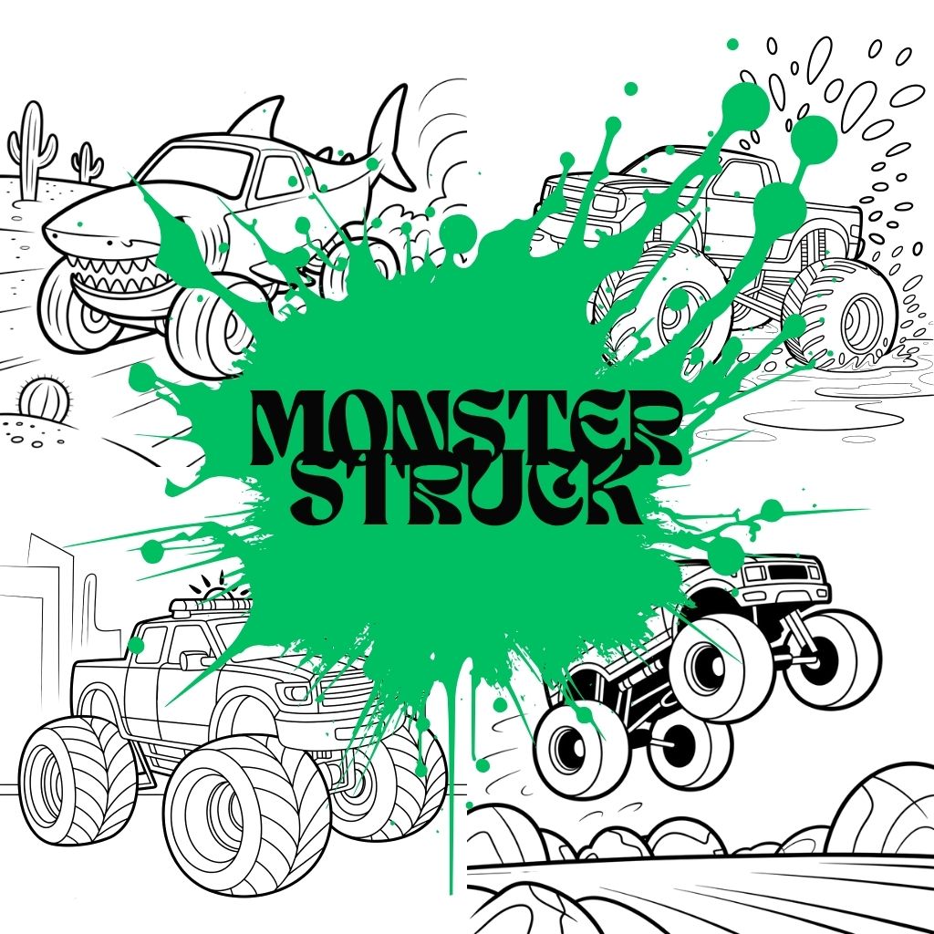 kleurplaat monstertruck ft