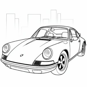 kleurplaat porsche 911