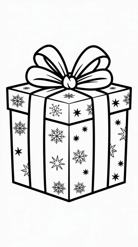 ausmalbild weihnachten geschenke