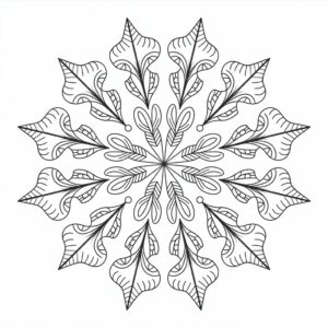 kleurplaat sneeuwvlok