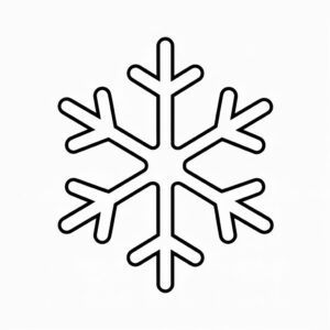 kleurplaat sneeuwvlok randen