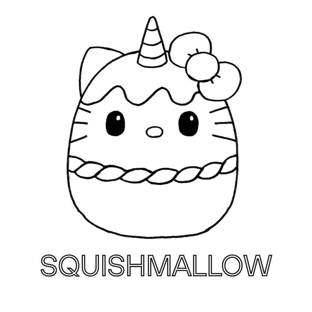kleurplaat squishmallow