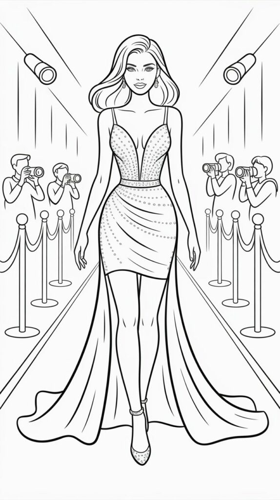 kleurplaat topmodel leeg