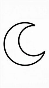 kleurplaat van de maan