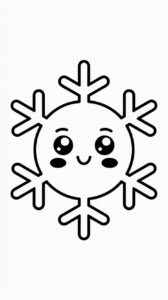 kleurplaat van sneeuwvlok