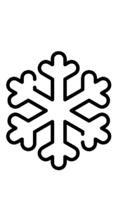 kleurplaat winter sneeuwvlok