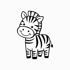 kleurplaat zebra zonder strepen