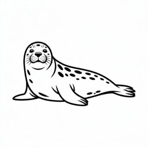 kleurplaat zeehond