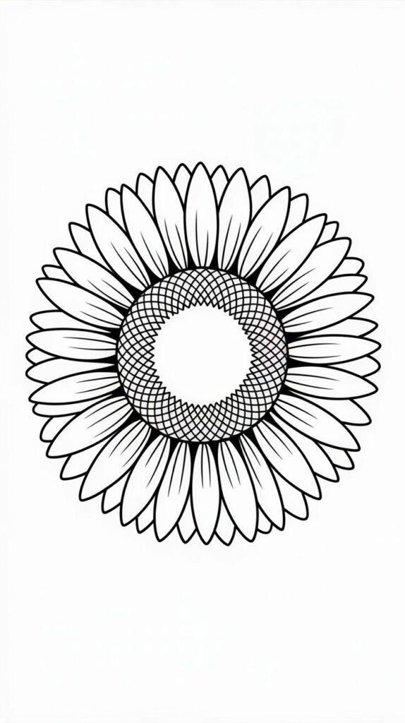 kleurplaat zonnebloem peuters