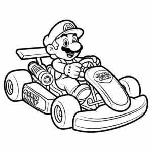 Mario Kart – värityssivut ja tulostettavat värityskuvat