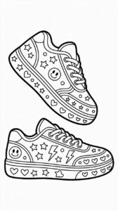 kleurplaten schoenen