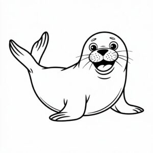 kleurplaten van zeehonden