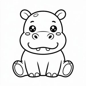 nijlpaard tekenen stap voor stap