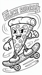 pizza tekening