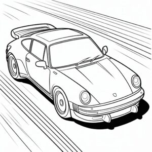 porsche 911 kleurplaat