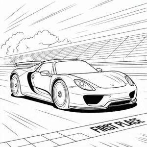 porsche tekening