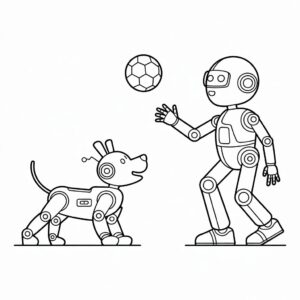robot hond tekenen