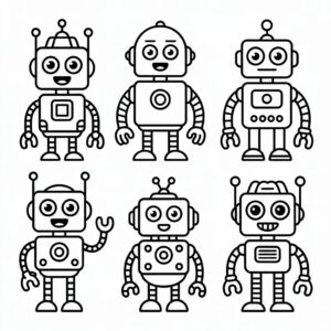robot kleurplaat