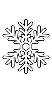 sneeuwvlok kleurplaat makkelijk