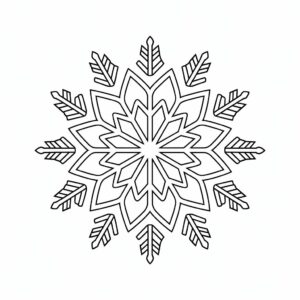 sneeuwvlokken kleurplaat