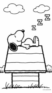 desenho do snoopy colorido