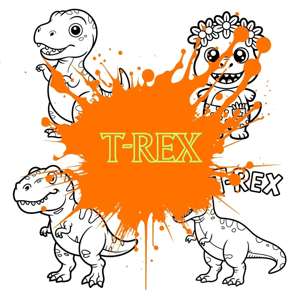 t rex kleurplaat ft