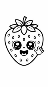 çilek boyama sayfası