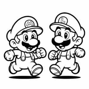 tekening mario en luigi
