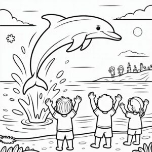 tekeningen strand en zee