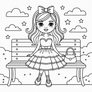 topmodel kleurplaat zelf ontwerpen