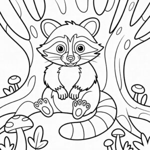 wasbeer tekening makkelijk