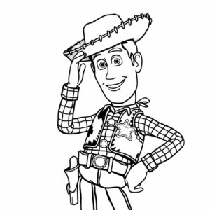 woody toy story kleurplaat