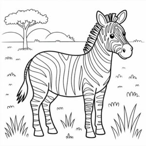 zebra tekenen simpel