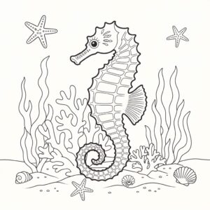 zeepaardje tekenen realistisch