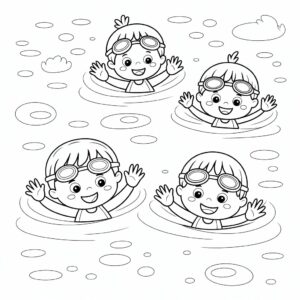 zwembad tekenen makkelijk