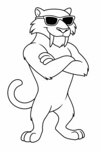 Diego de Sabeltandtijger Kleurplaat