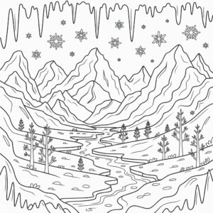 IJstijd Landschappen kleurplaten