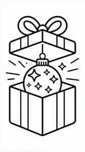 Joulupallon värityssivu lahjaksi – säihkyvät tähdet