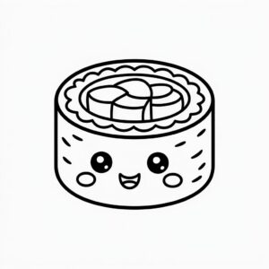 Komkommer maki kleurplaat