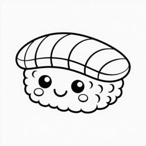 Lieve Nigiri met een glimlach kleurplaten