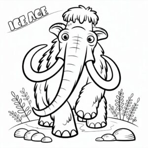 Manny de Mammoth gratis kleurplaten