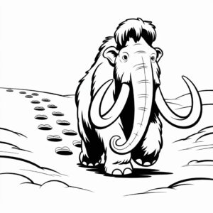 Manny de Mammoth kleurplaat