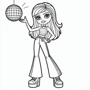 Monster High: Estilo Disco - Página para Colorear