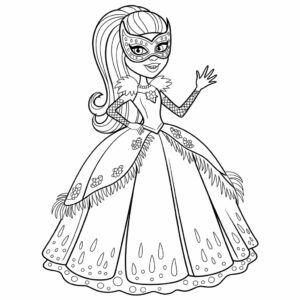 Monster High Baile de Máscaras – Página para Colorear