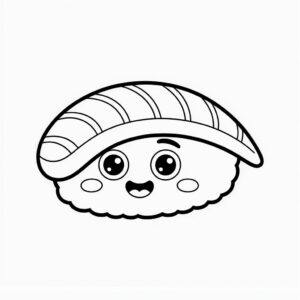 Nigiri met Grote Ogen kleurplaten