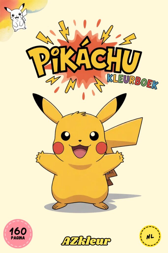 160 pagina Pikachu kleurplaten