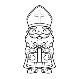 Suloinen Sinterklaas lahjoineen