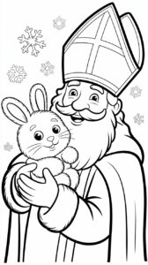 Sinterklaas ja eläinten värityssivut