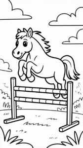Springendes Pferd kostenlos ausmalen